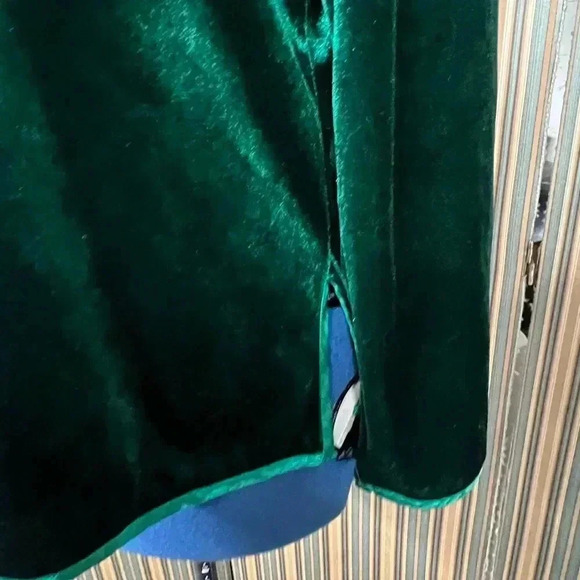 Oscar de la Renta Green Velvet Top Woman’s Large - Picture 3 of 7